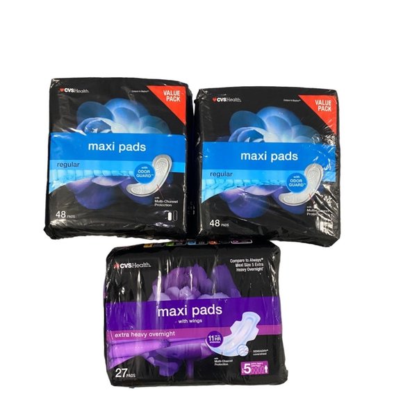 Maxi pads regular and Maxi pads size 5 bundle ￼ - Picture 1 of 1